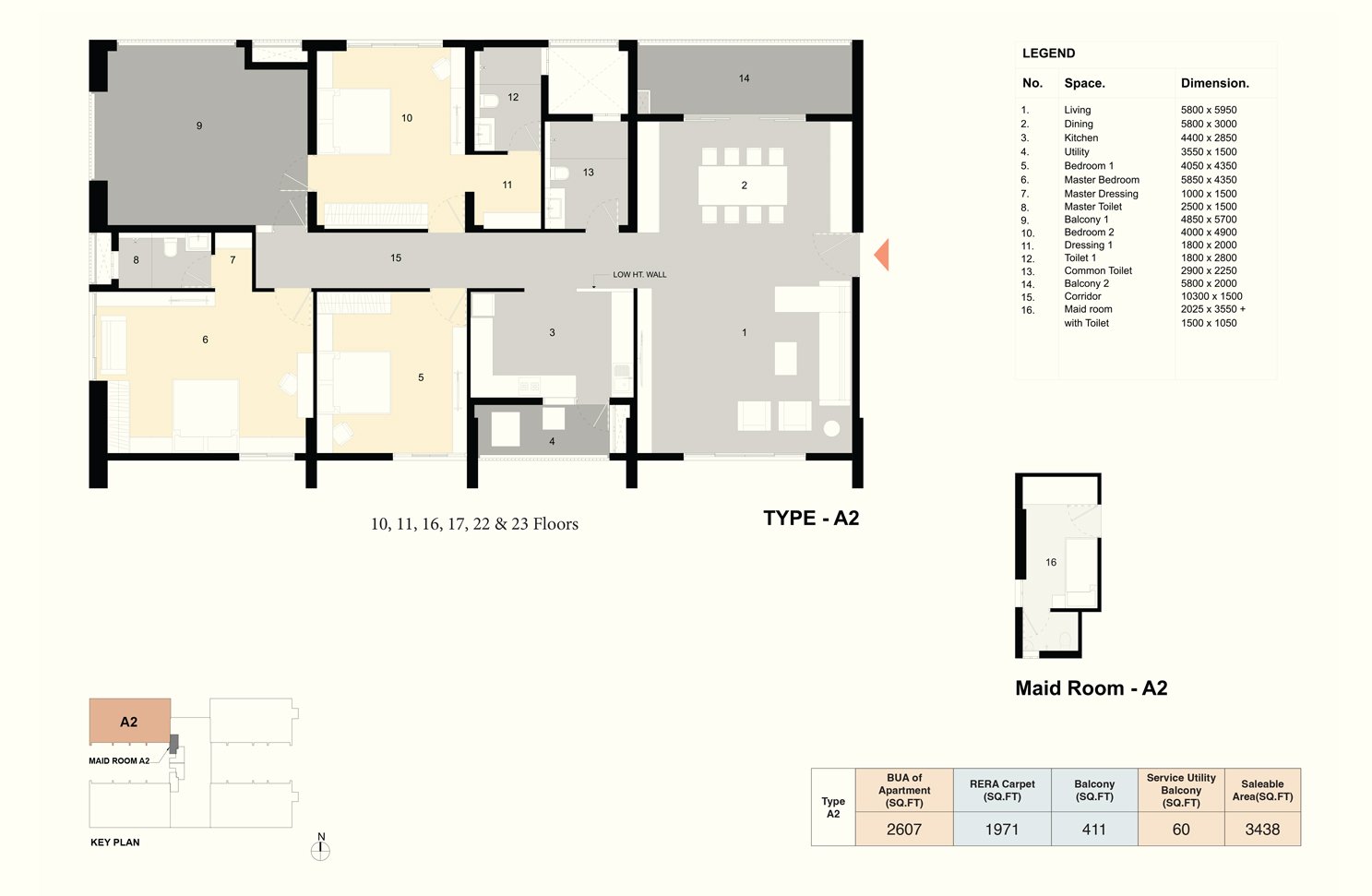 Ambuja Udyatt 4 BHK Palatial Layout Plan